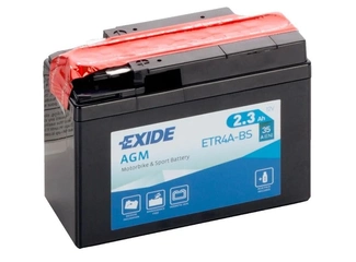 Аккумулятор 2,3Ач "EXIDE AGM ETR4A-BS" П.П. 113х48х85