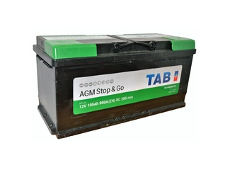 Аккумулятор 105Ач "TAB AGM" О.П. 394х175х190