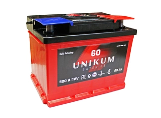 Аккумулятор 60Ач "UNIKUM" О.П. 242х175х190