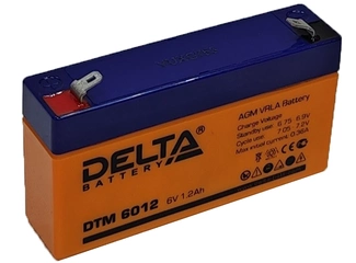 АКБ 6V 1,2Ач "DELTA DTM6012"  97х24х58